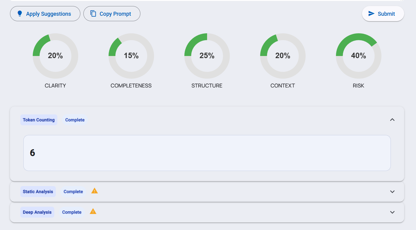 AI prompt token count and length analysis tool
